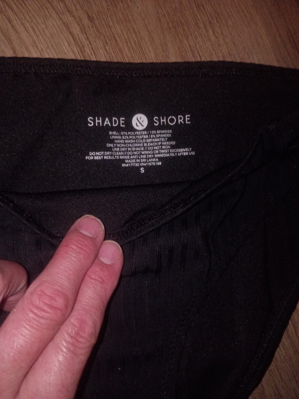 2 Shade & Shore identical Black Ribbed cheeky swim Bottoms size S&M